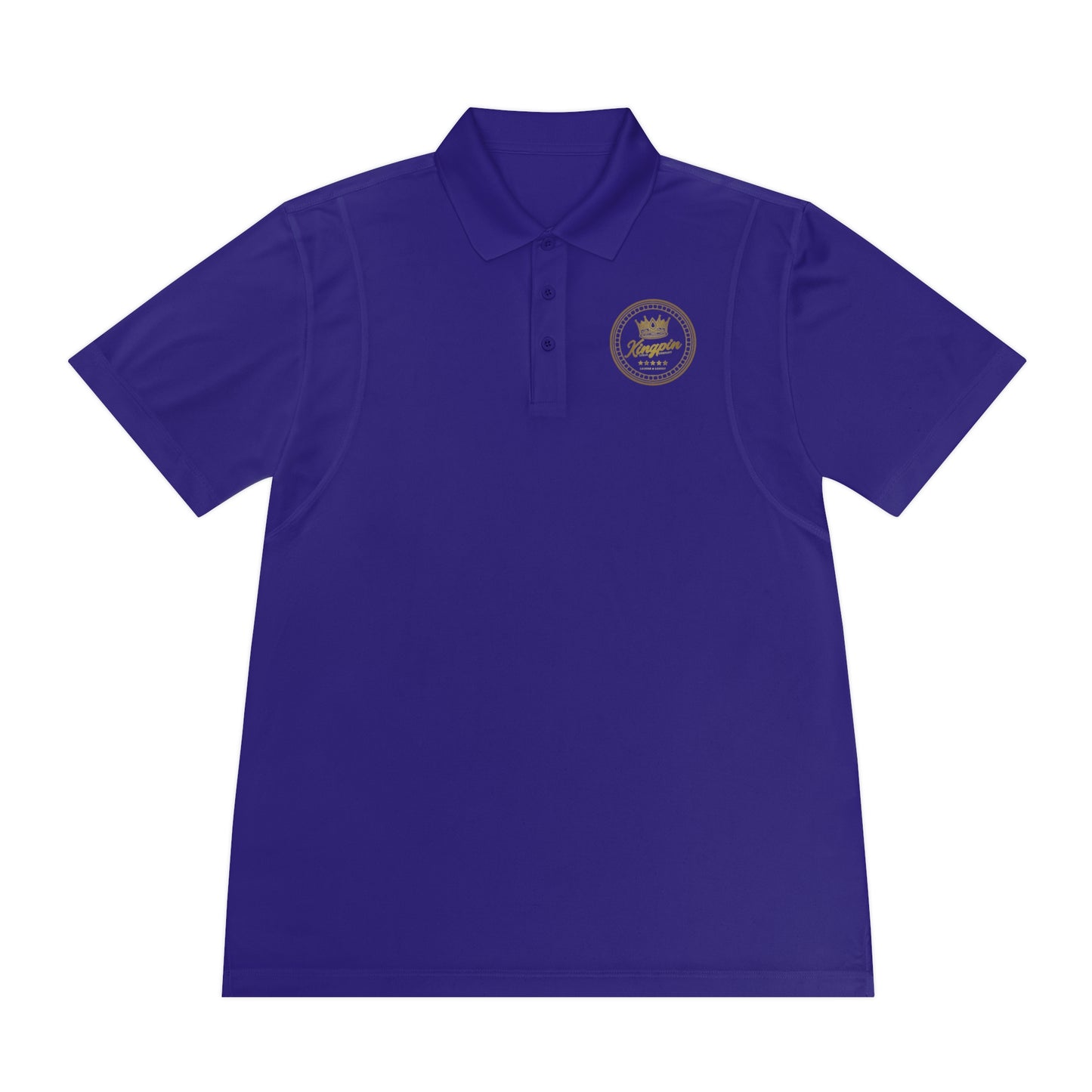 Golf Polo — ‘Kingpin Luxury Dad' Crest Performance Golf Shirt