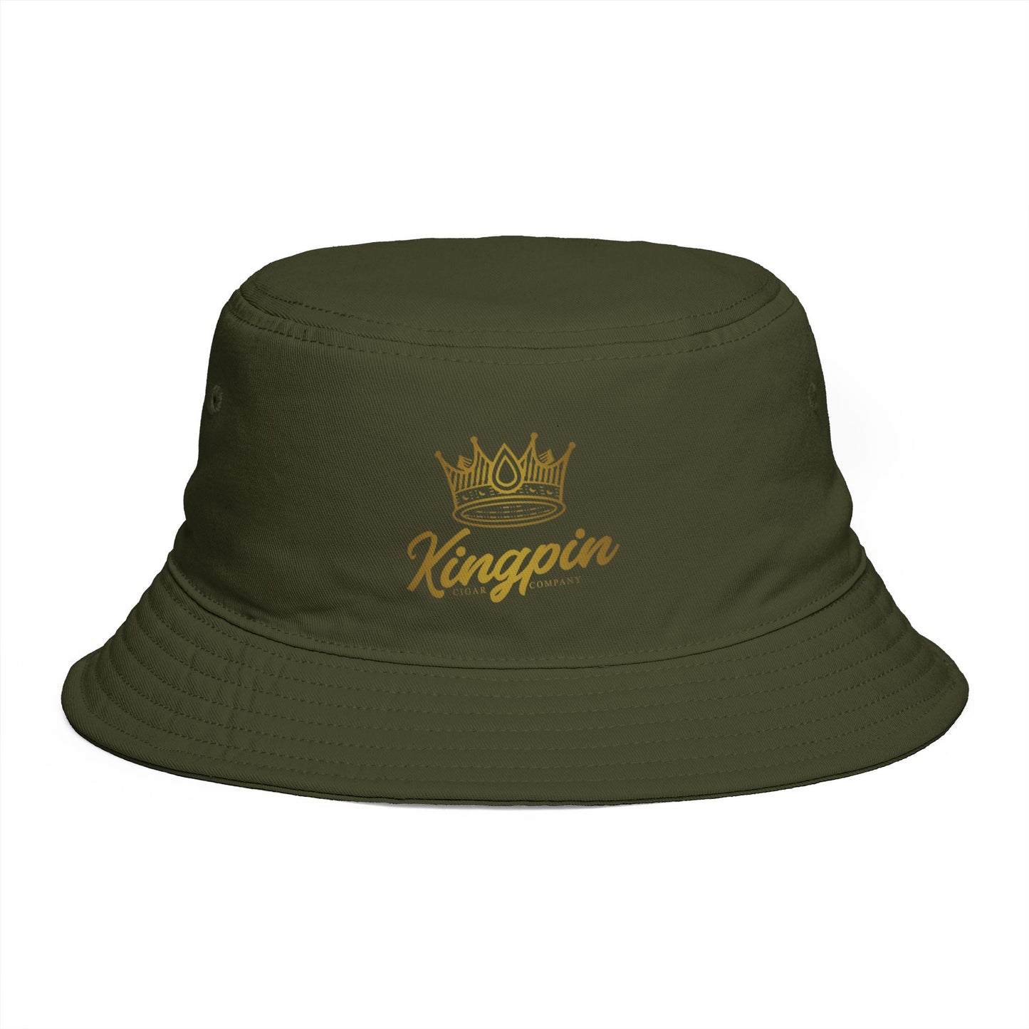 Kingpin Crown Bucket Hat — Brown Streetwear Sun Hat