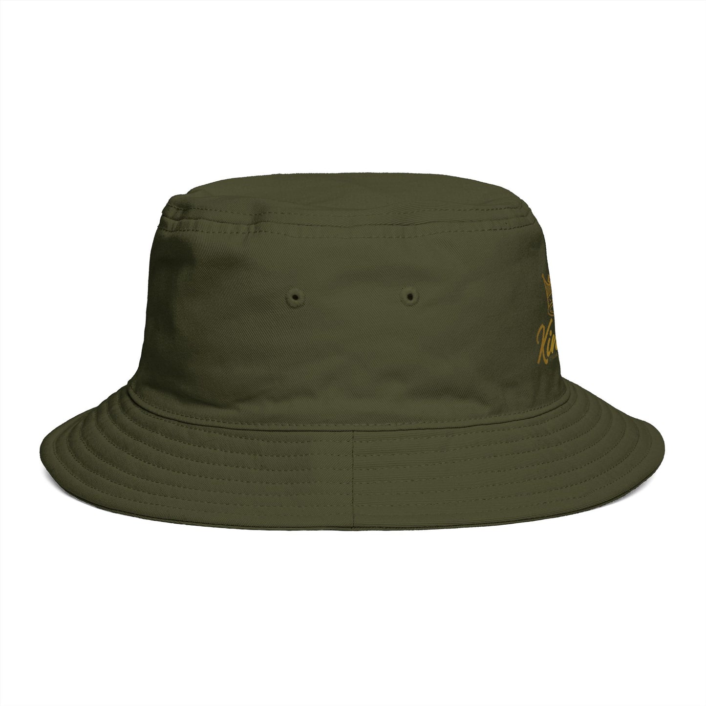 Kingpin Crown Bucket Hat — Brown Streetwear Sun Hat