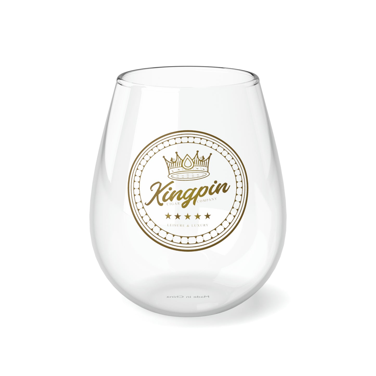 Kingpin Luxury Stemless Wine Glass, 11.75oz
