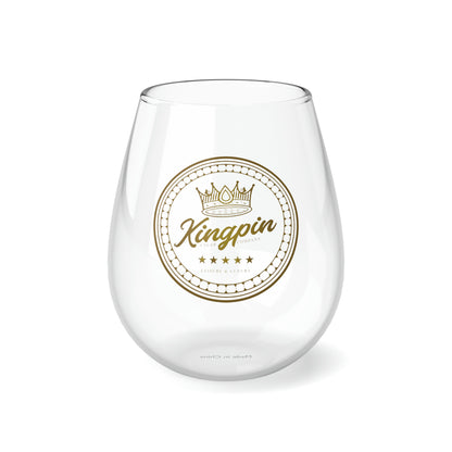 Kingpin Luxury Stemless Wine Glass, 11.75oz