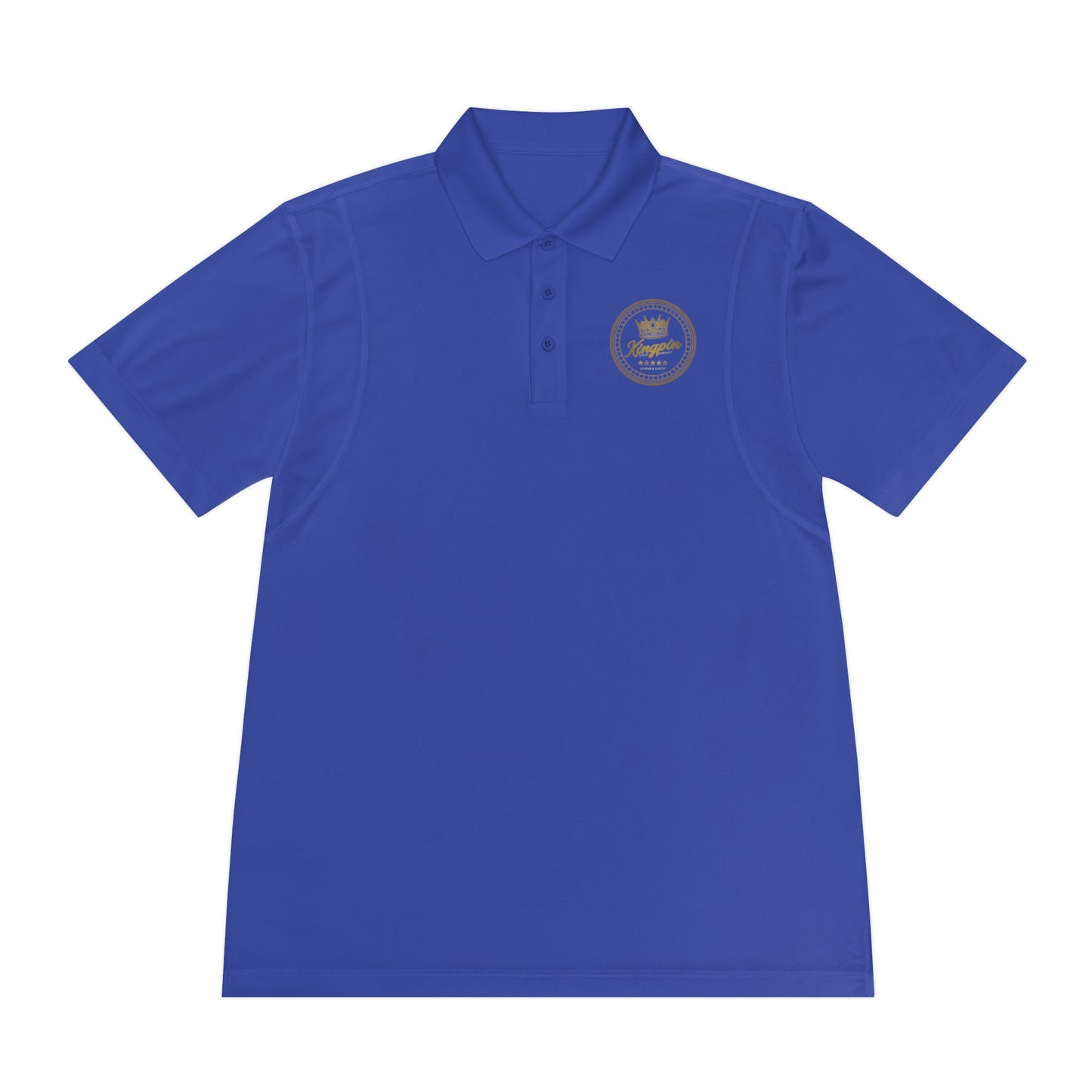 Golf Polo — ‘Kingpin Luxury Dad' Crest Performance Golf Shirt