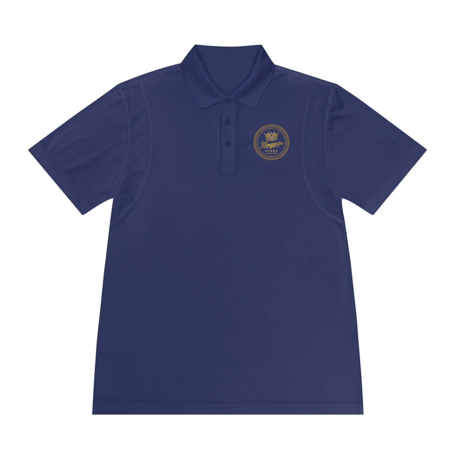 Golf Polo — ‘Kingpin Luxury Dad' Crest Performance Golf Shirt