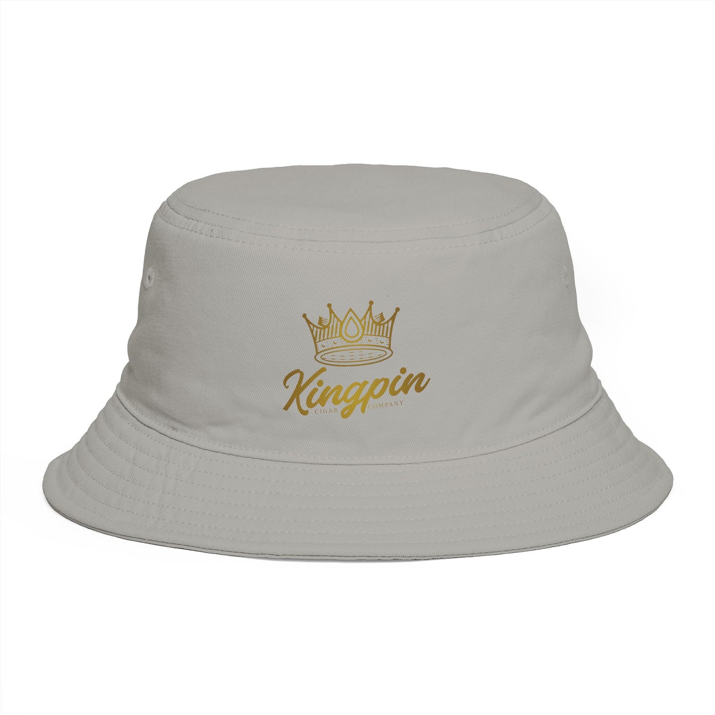 Kingpin Crown Bucket Hat — Brown Streetwear Sun Hat
