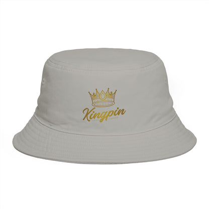 Kingpin Crown Bucket Hat — Brown Streetwear Sun Hat