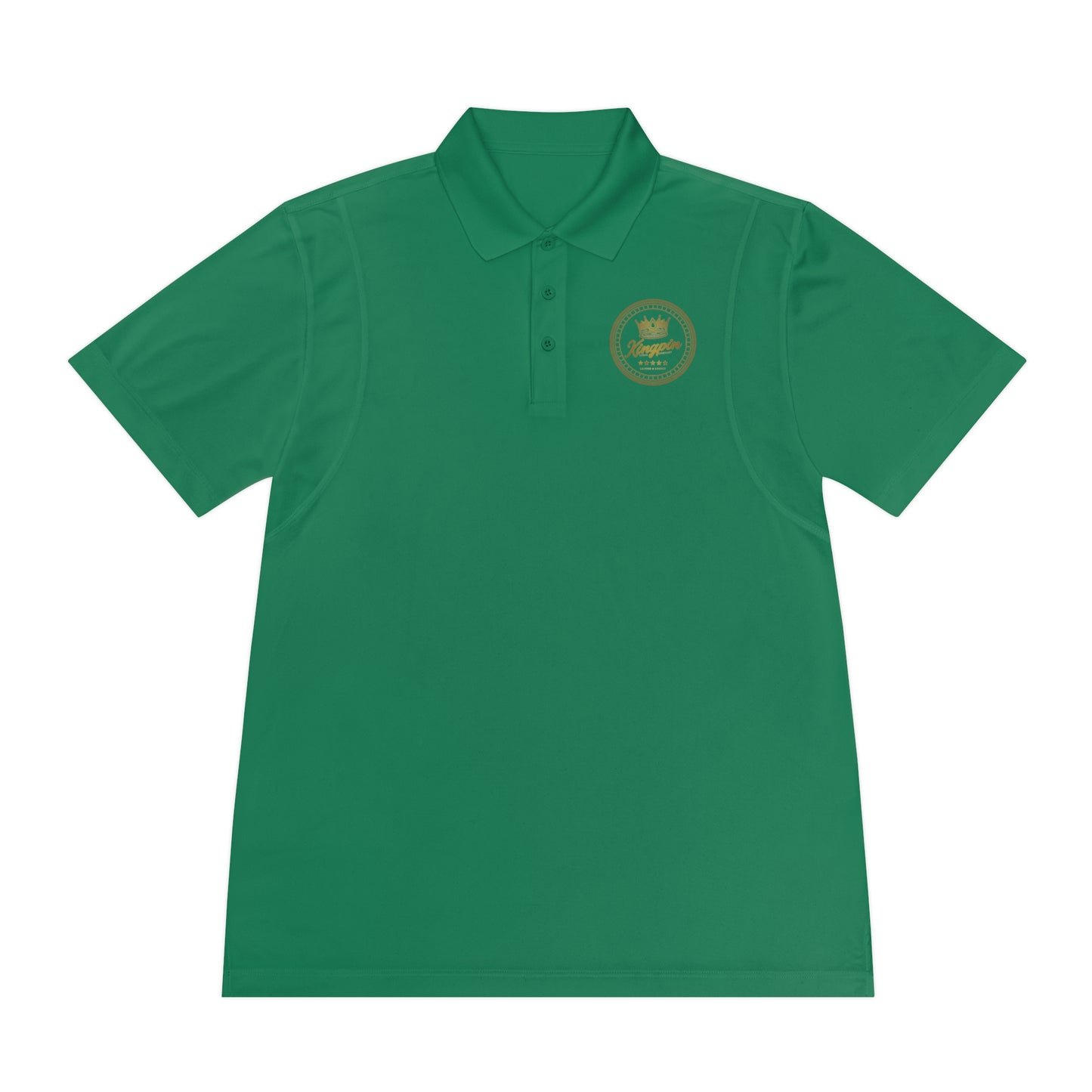 Golf Polo — ‘Kingpin Luxury Dad' Crest Performance Golf Shirt