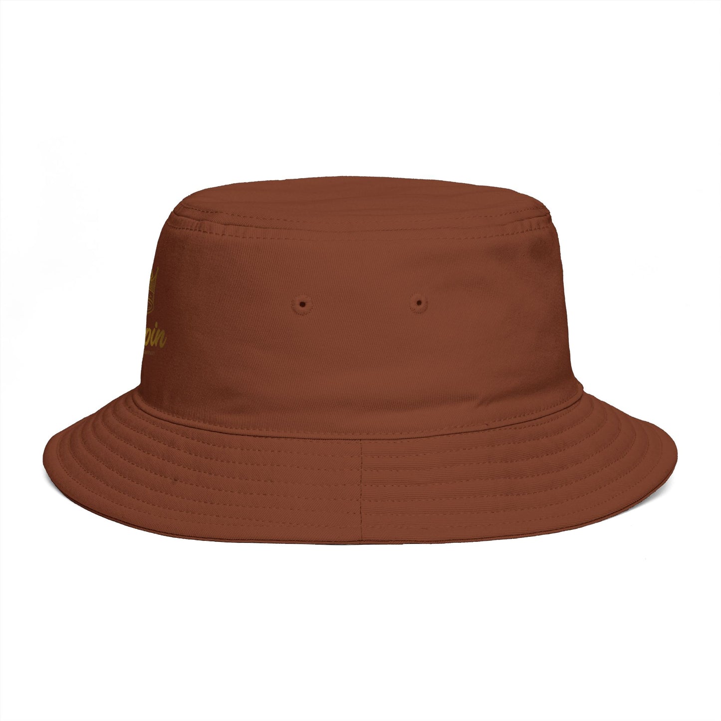 Kingpin Crown Bucket Hat — Brown Streetwear Sun Hat