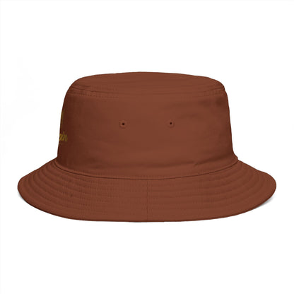Kingpin Crown Bucket Hat — Brown Streetwear Sun Hat