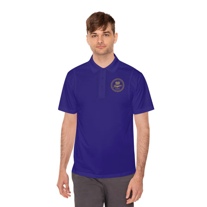 Golf Polo — ‘Kingpin Luxury Dad' Crest Performance Golf Shirt