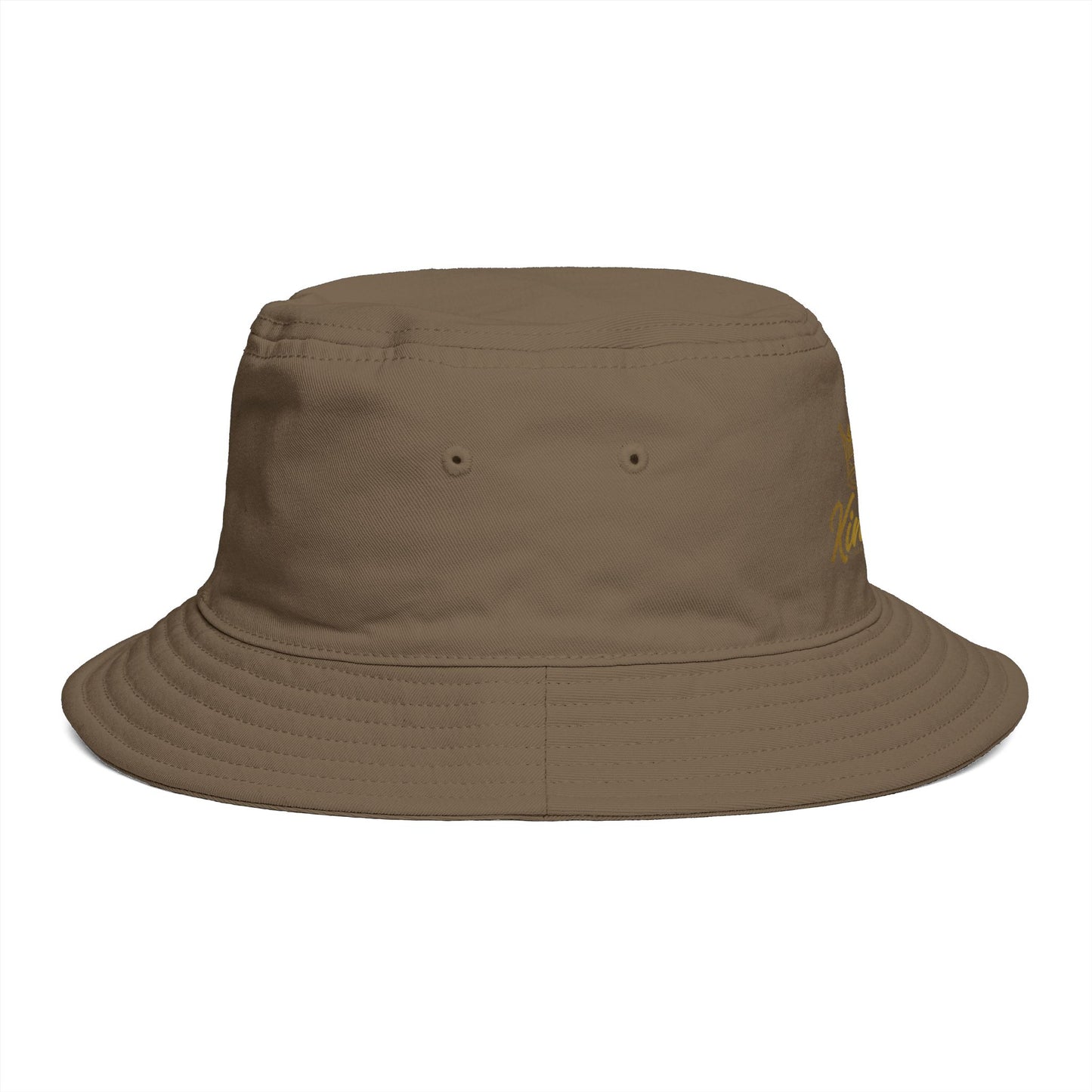 Kingpin Crown Bucket Hat — Brown Streetwear Sun Hat