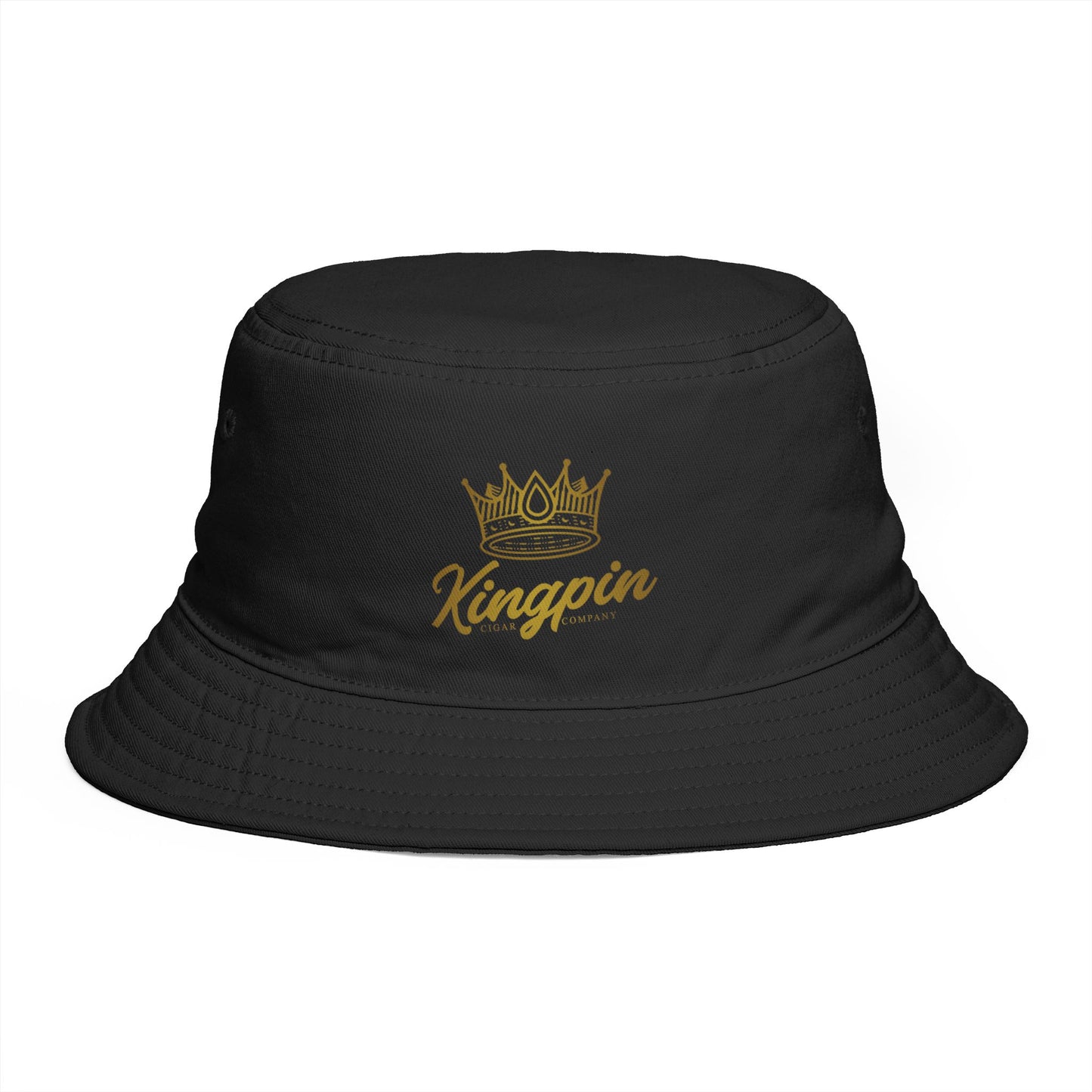 Kingpin Crown Bucket Hat — Brown Streetwear Sun Hat