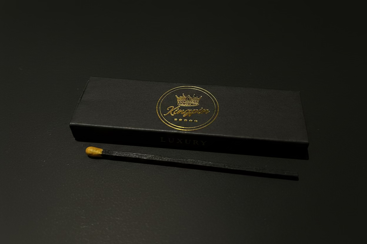 Kingpin Luxury Matches — 12 Count Gold-Tipped Collection